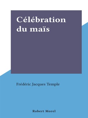 cover image of Célébration du maïs